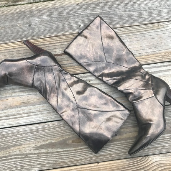 Impo Stretch Women Boot Hampton Shiny Bronze Vegan - Picture 2 of 8